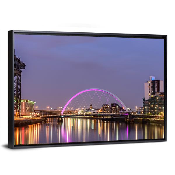 Clyde Arc Bridge Glasgow Canvas Wall Art-5 Horizontal-Gallery Wrap-22" x 12"-Tiaracle