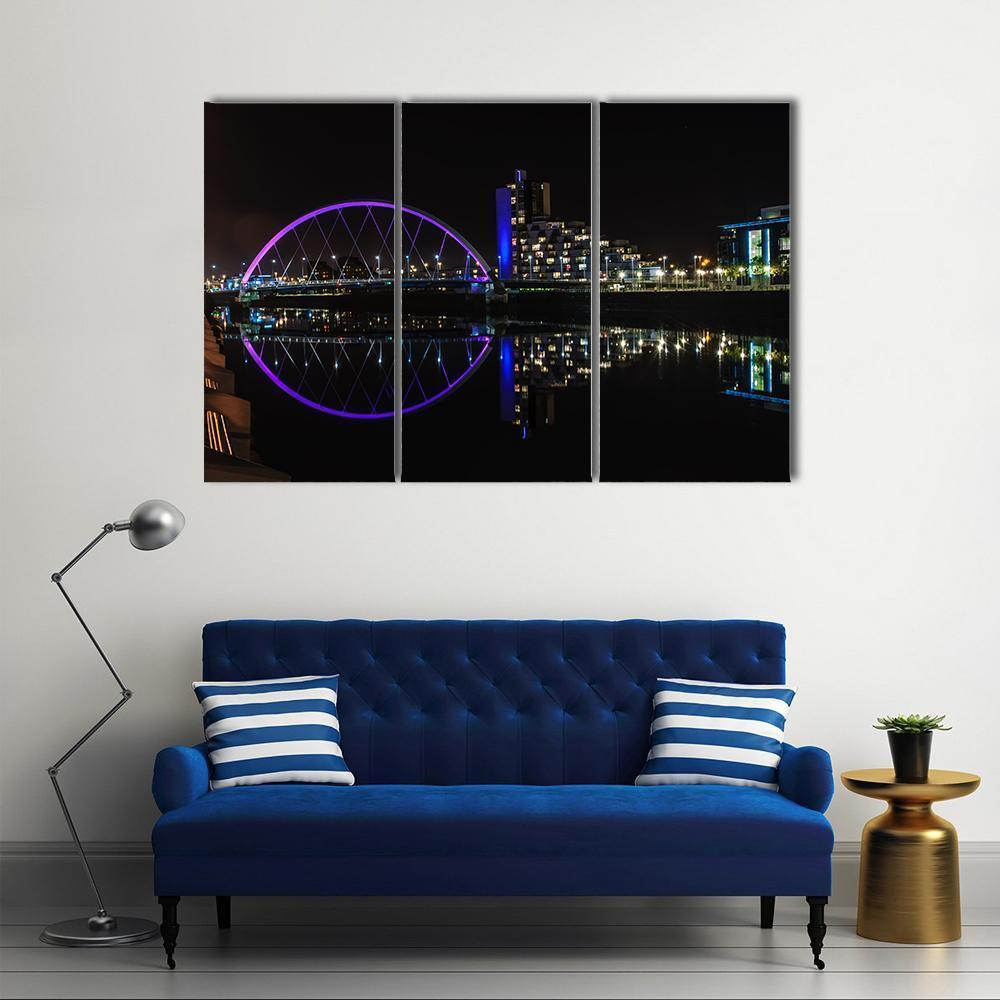 Clyde Arc Bridge Canvas Wall Art-3 Horizontal-Gallery Wrap-37" x 24"-Tiaracle