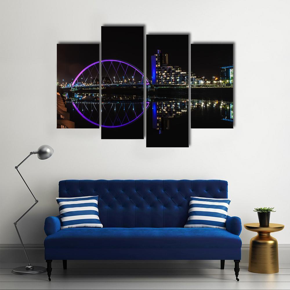 Clyde Arc Bridge Canvas Wall Art-4 Pop-Gallery Wrap-50" x 32"-Tiaracle