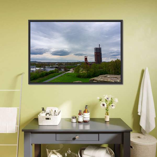 Coal Mine In Gelsenkirchen Canvas Wall Art-3 Horizontal-Gallery Wrap-25" x 16"-Tiaracle