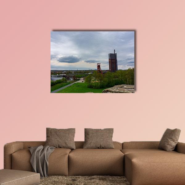 Coal Mine In Gelsenkirchen Canvas Wall Art-1 Piece-Gallery Wrap-48" x 32"-Tiaracle
