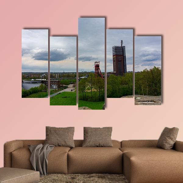 Coal Mine In Gelsenkirchen Canvas Wall Art-5 Pop-Gallery Wrap-47" x 32"-Tiaracle