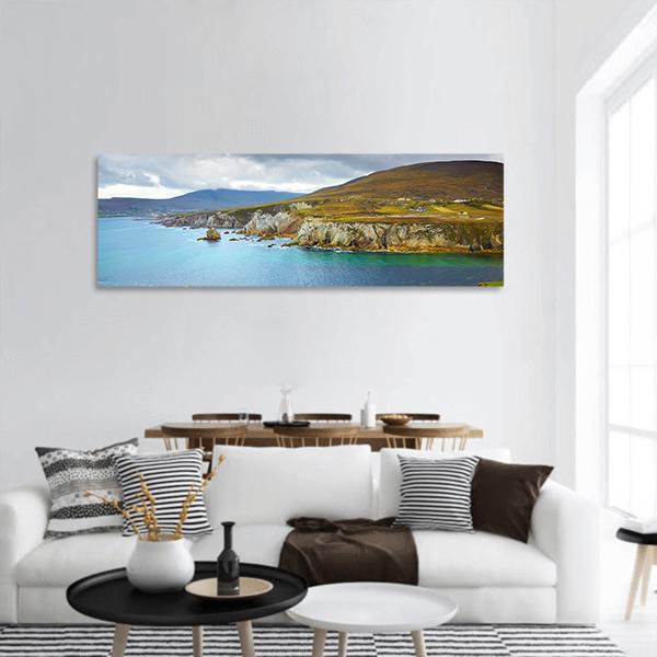 Coast At Achill Island Panoramic Canvas Wall Art-1 Piece-36" x 12"-Tiaracle