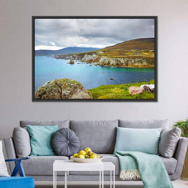 Coast At Achill Island Panoramic Canvas Wall Art-1 Piece-36" x 12"-Tiaracle