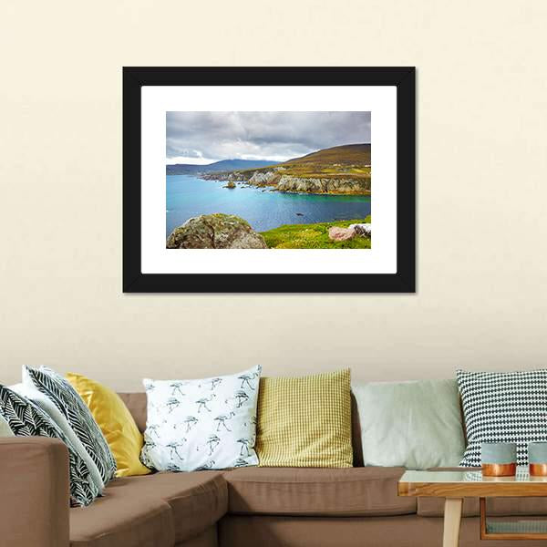 Coast At Achill Island Panoramic Canvas Wall Art-1 Piece-36" x 12"-Tiaracle