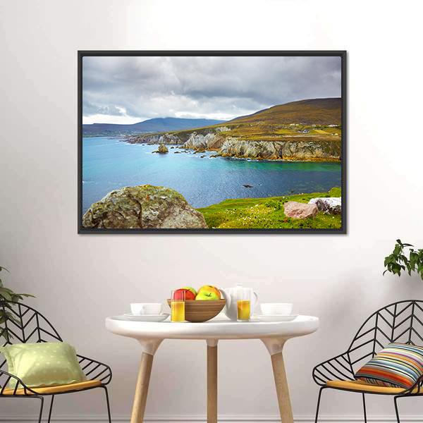 Coast At Achill Island Panoramic Canvas Wall Art-1 Piece-36" x 12"-Tiaracle