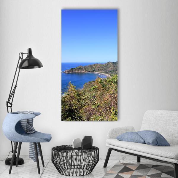 Sea In Costa Rica Vertical Canvas Wall Art-3 Vertical-Gallery Wrap-12" x 25"-Tiaracle