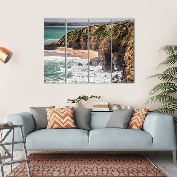 Coast In New Zealand Canvas Wall Art-4 Horizontal-Gallery Wrap-34" x 24"-Tiaracle