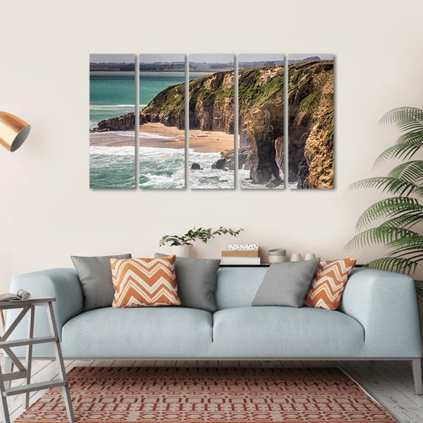 Coast In New Zealand Canvas Wall Art-4 Square-Gallery Wrap-17" x 17"-Tiaracle