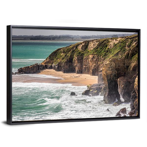 Coast In New Zealand Canvas Wall Art-3 Horizontal-Gallery Wrap-25" x 16"-Tiaracle