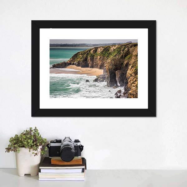 Coast In New Zealand Canvas Wall Art-3 Horizontal-Gallery Wrap-25" x 16"-Tiaracle