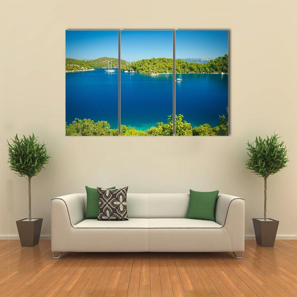Coast Line Of Mljet Croatia Canvas Wall Art-3 Horizontal-Gallery Wrap-37" x 24"-Tiaracle