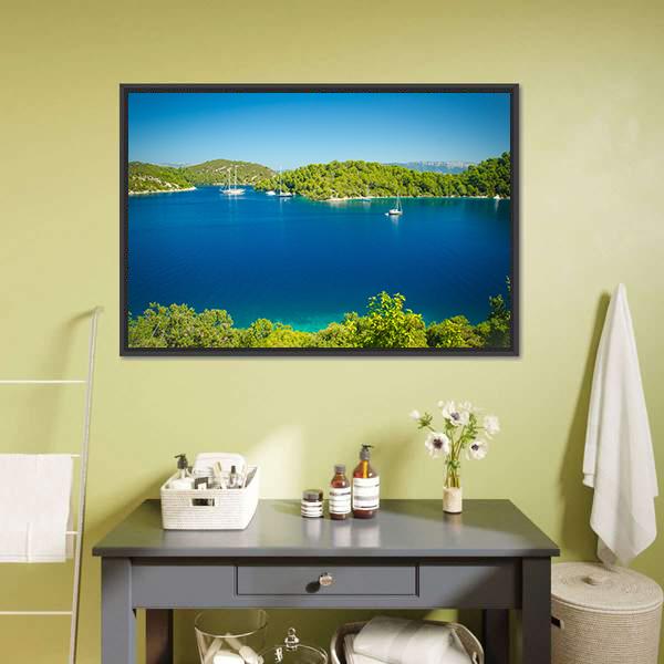 Coast Line Of Mljet Croatia Canvas Wall Art-3 Horizontal-Gallery Wrap-25" x 16"-Tiaracle