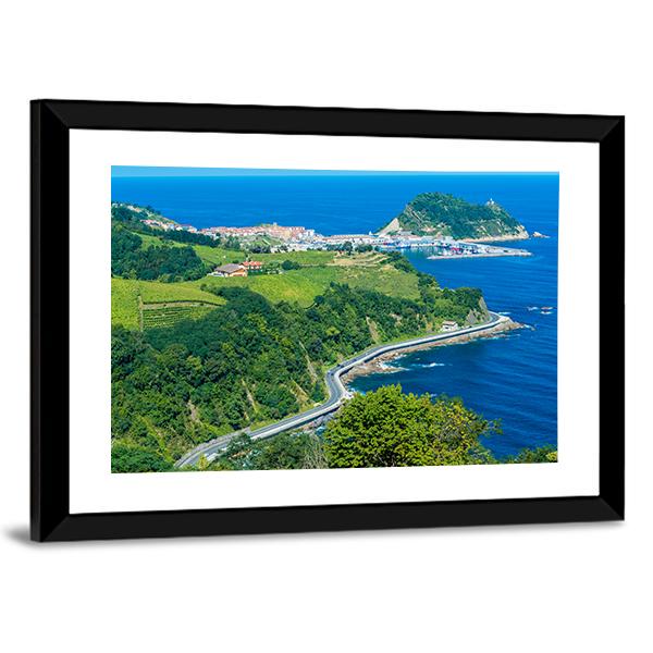 Coast Of Basque Country Canvas Wall Art-5 Horizontal-Gallery Wrap-22" x 12"-Tiaracle
