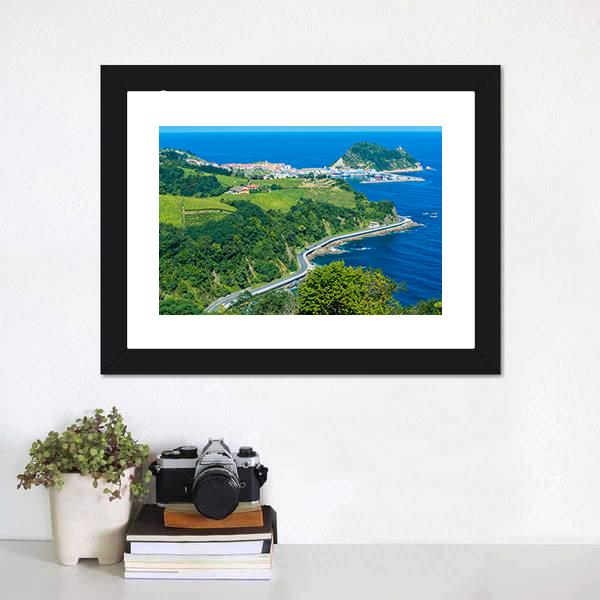 Coast Of Basque Country Canvas Wall Art-5 Horizontal-Gallery Wrap-22" x 12"-Tiaracle