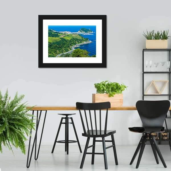 Coast Of Basque Country Canvas Wall Art-5 Horizontal-Gallery Wrap-22" x 12"-Tiaracle