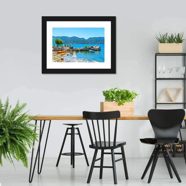 Coast Of Kalekoy Canvas Wall Art-5 Horizontal-Gallery Wrap-22" x 12"-Tiaracle