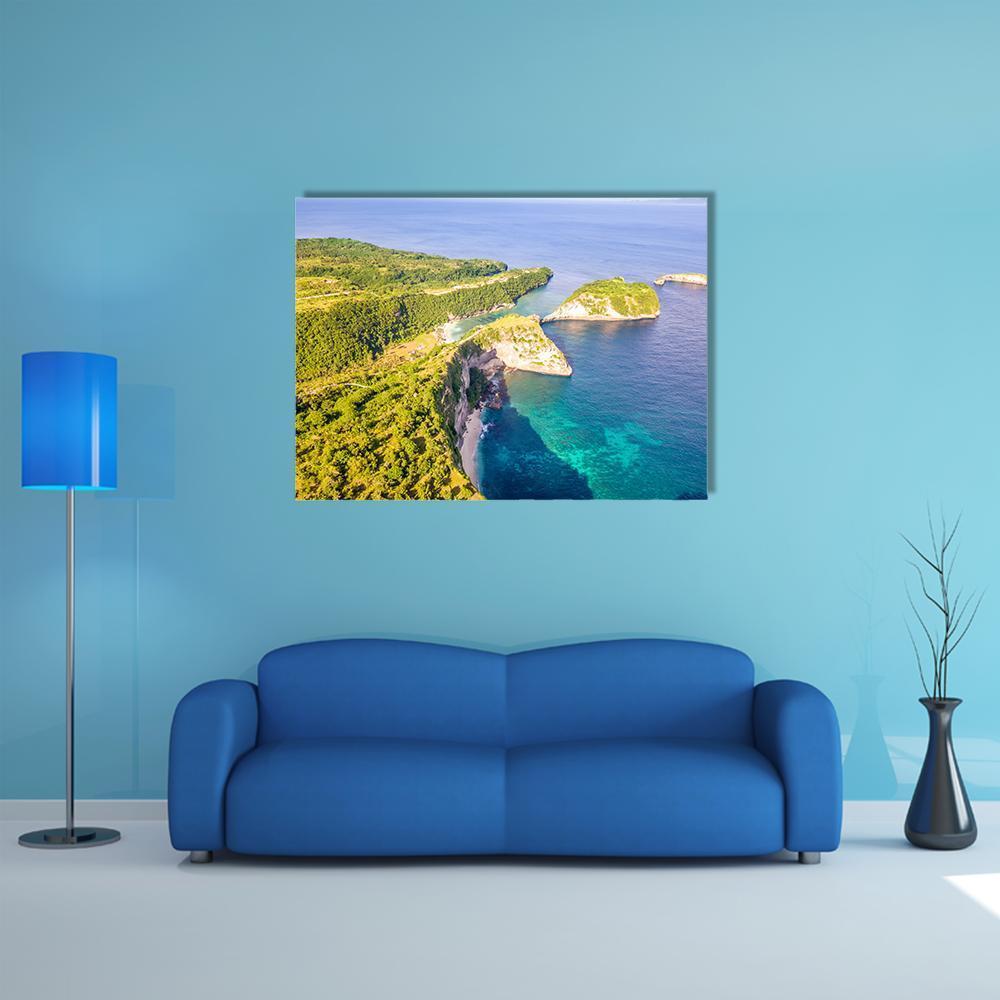 Coast Of Penida Island Canvas Wall Art-1 Piece-Gallery Wrap-48" x 32"-Tiaracle