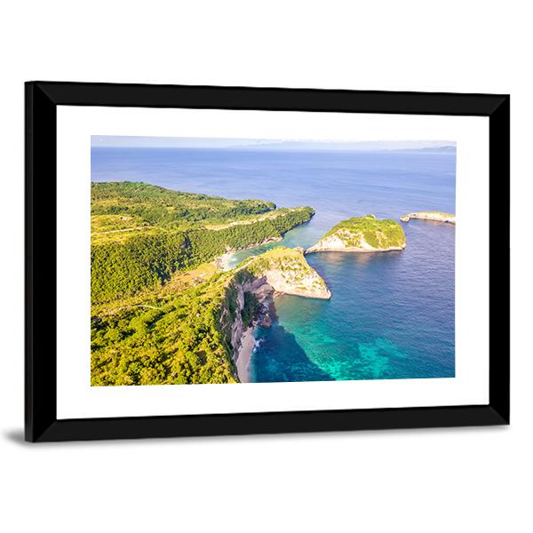 Coast Of Penida Island Canvas Wall Art-3 Horizontal-Gallery Wrap-25" x 16"-Tiaracle
