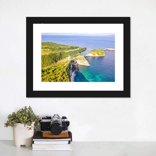 Coast Of Penida Island Canvas Wall Art-3 Horizontal-Gallery Wrap-25" x 16"-Tiaracle