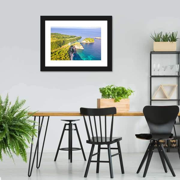 Coast Of Penida Island Canvas Wall Art-3 Horizontal-Gallery Wrap-25" x 16"-Tiaracle