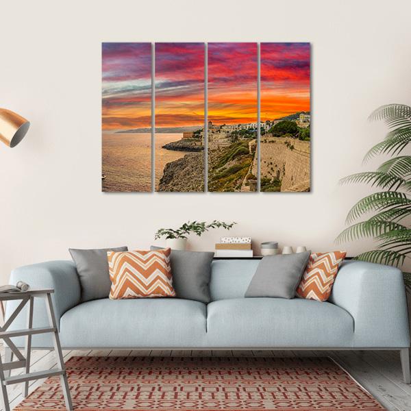 Coast Of The Salento Canvas Wall Art-4 Horizontal-Gallery Wrap-34" x 24"-Tiaracle