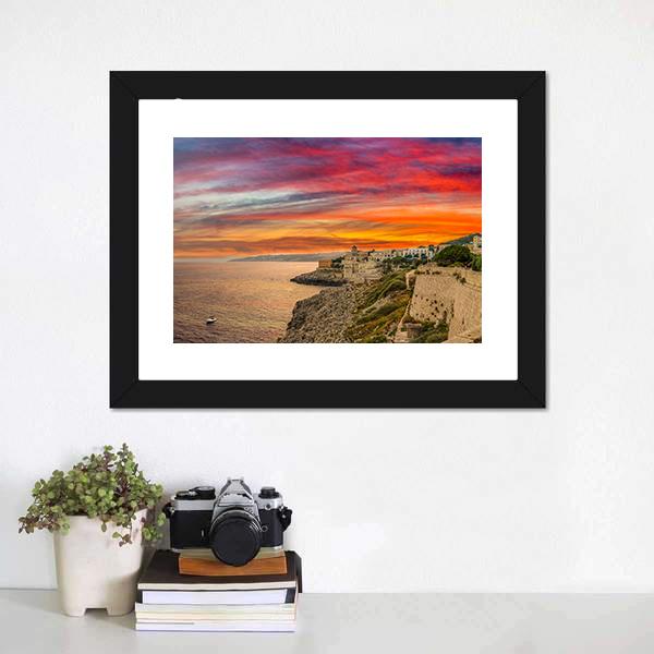 Coast Of The Salento Canvas Wall Art-3 Horizontal-Gallery Wrap-25" x 16"-Tiaracle