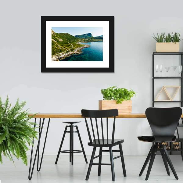 Coast Of Vestvagoy Island Canvas Wall Art-3 Horizontal-Gallery Wrap-25" x 16"-Tiaracle