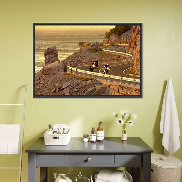 Coast Road Croatia Canvas Wall Art-5 Horizontal-Gallery Wrap-22" x 12"-Tiaracle