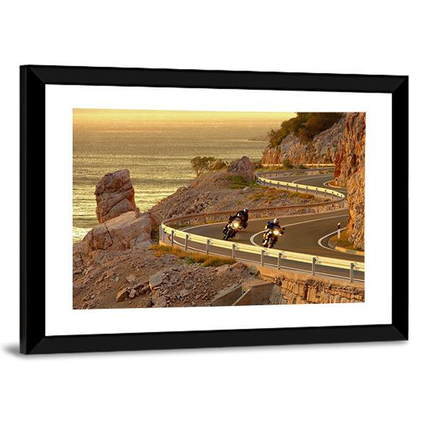 Coast Road Croatia Canvas Wall Art-5 Horizontal-Gallery Wrap-22" x 12"-Tiaracle