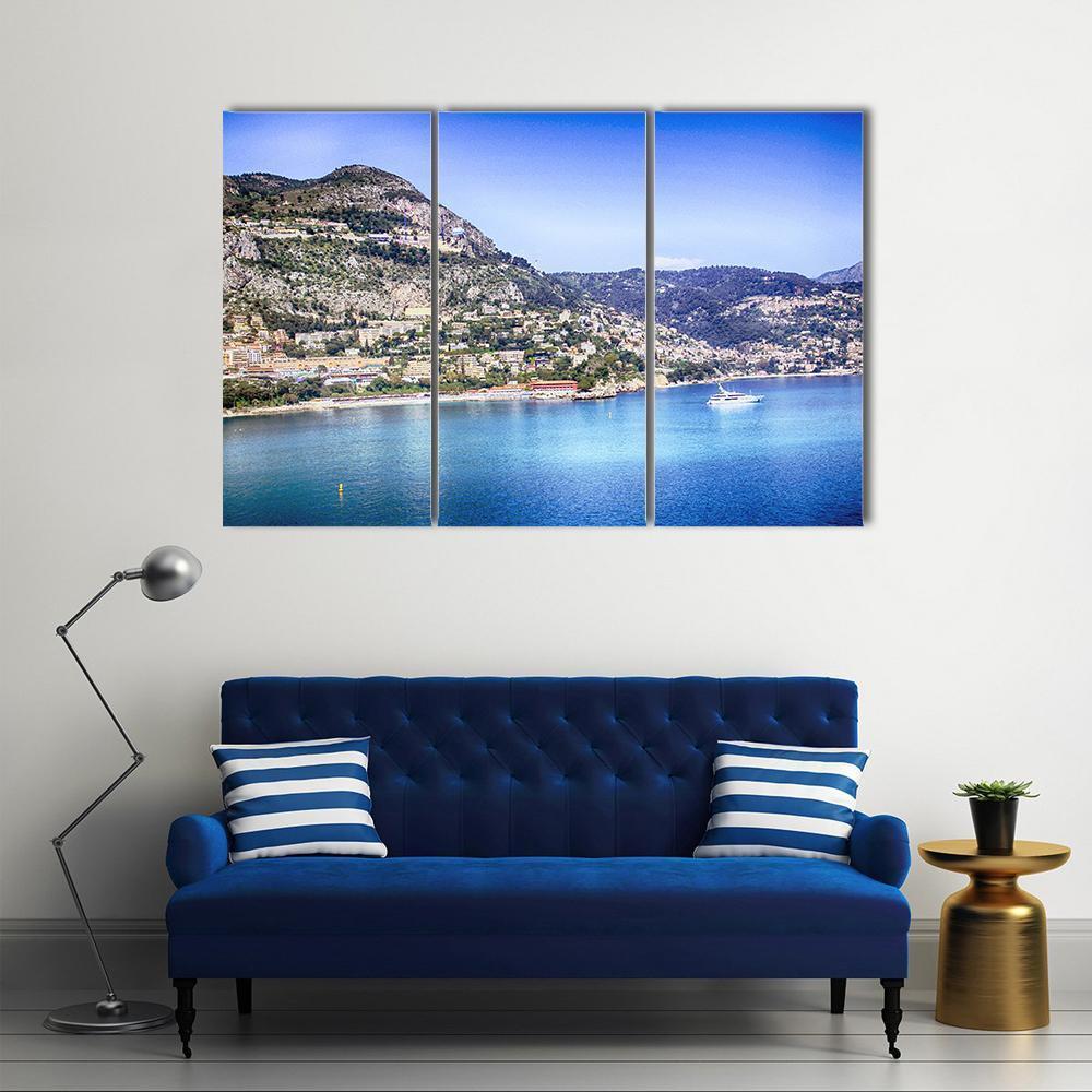 Coastal Hills Of Monte Carlo Canvas Wall Art-3 Horizontal-Gallery Wrap-37" x 24"-Tiaracle
