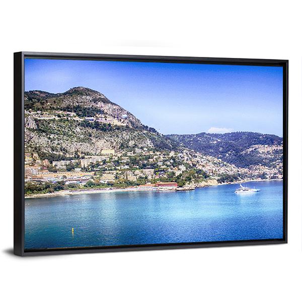 Coastal Hills Of Monte Carlo Canvas Wall Art-3 Horizontal-Gallery Wrap-25" x 16"-Tiaracle