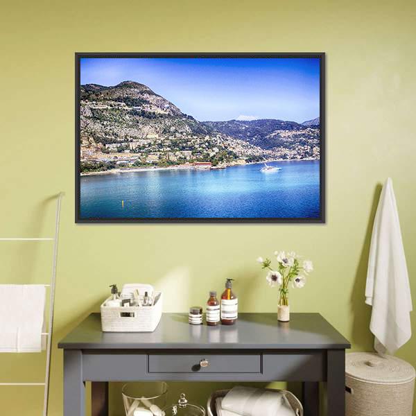 Coastal Hills Of Monte Carlo Canvas Wall Art-3 Horizontal-Gallery Wrap-25" x 16"-Tiaracle