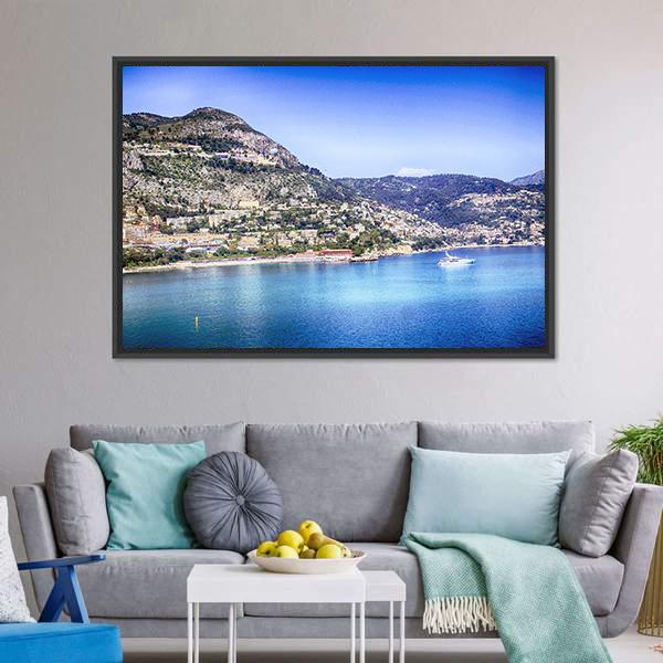 Coastal Hills Of Monte Carlo Canvas Wall Art-3 Horizontal-Gallery Wrap-25" x 16"-Tiaracle