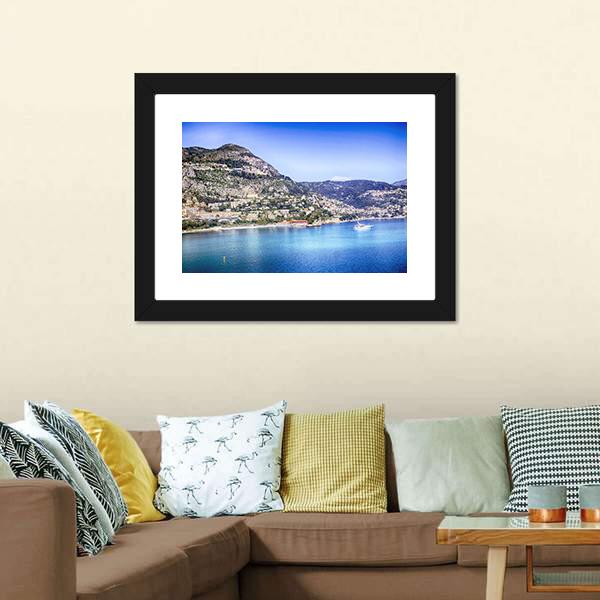 Coastal Hills Of Monte Carlo Canvas Wall Art-1 Piece-Framed Print-20" x 16"-Tiaracle