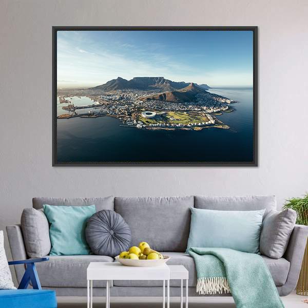 Coastal View Of Cape Town Panoramic Canvas Wall Art-1 Piece-36" x 12"-Tiaracle