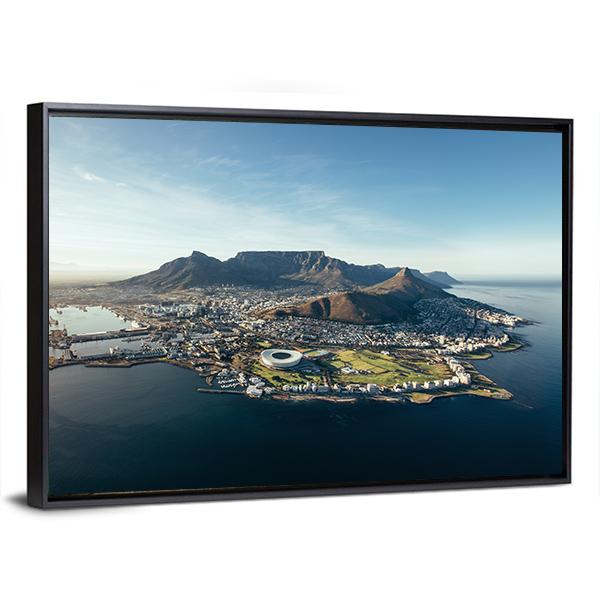 Coastal View Of Cape Town Panoramic Canvas Wall Art-1 Piece-36" x 12"-Tiaracle