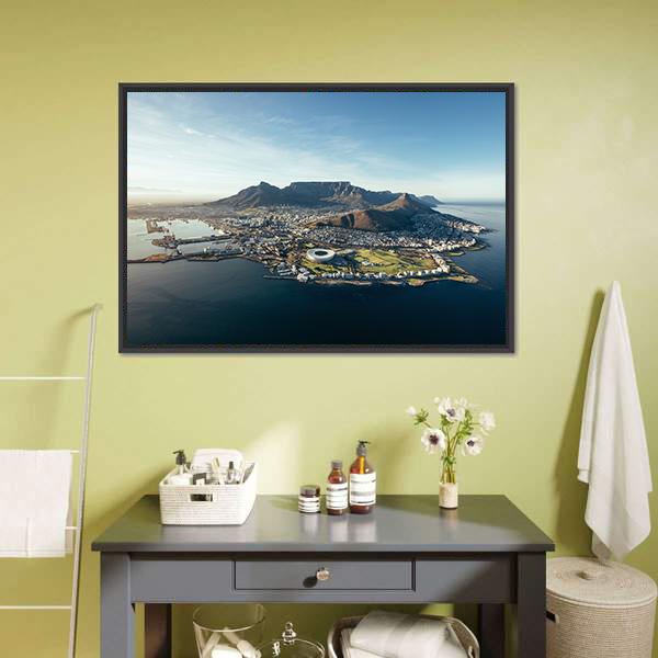 Coastal View Of Cape Town Panoramic Canvas Wall Art-1 Piece-36" x 12"-Tiaracle