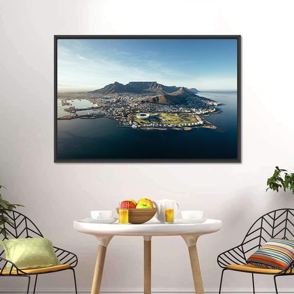 Coastal View Of Cape Town Panoramic Canvas Wall Art-1 Piece-36" x 12"-Tiaracle