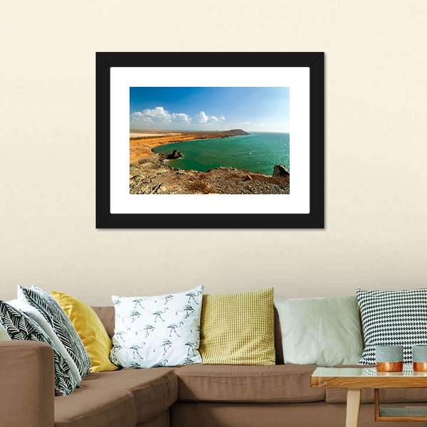 Coastline In La Guajira Canvas Wall Art-1 Piece-Framed Print-30" x 20"-Tiaracle