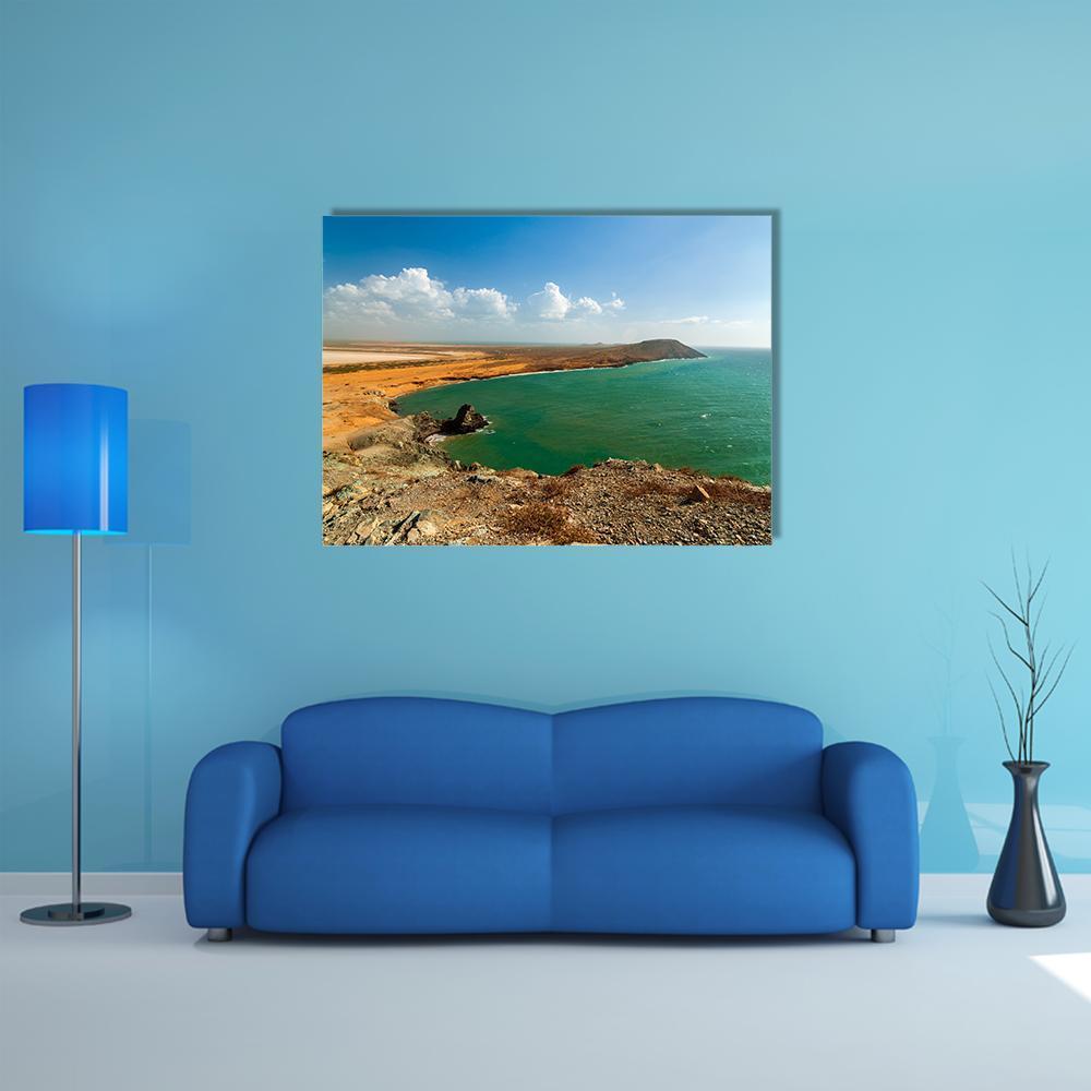 Coastline In La Guajira Canvas Wall Art-5 Horizontal-Gallery Wrap-22" x 12"-Tiaracle