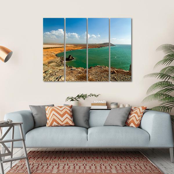 Coastline In La Guajira Canvas Wall Art-4 Horizontal-Gallery Wrap-34" x 24"-Tiaracle