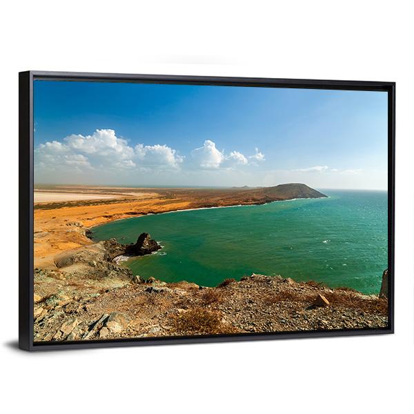 Coastline In La Guajira Canvas Wall Art-3 Horizontal-Gallery Wrap-25" x 16"-Tiaracle
