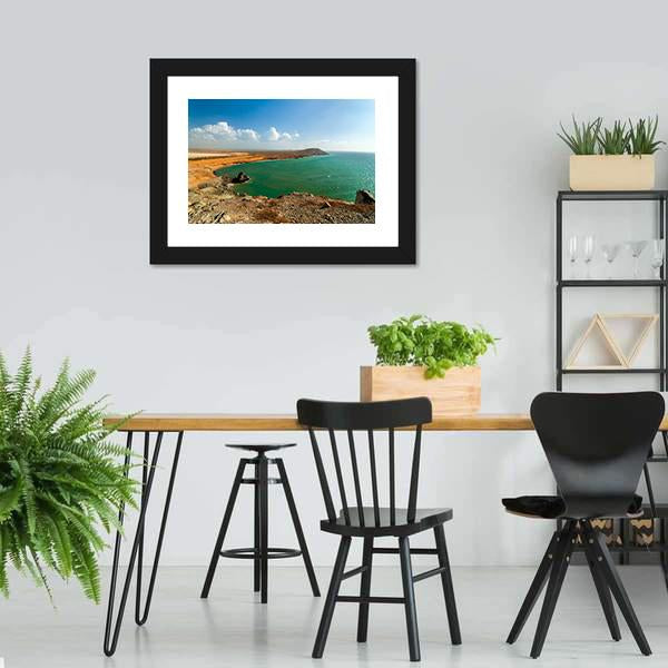 Coastline In La Guajira Canvas Wall Art-5 Horizontal-Gallery Wrap-22" x 12"-Tiaracle