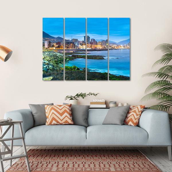 Coastline Of Antofagasta Canvas Wall Art-4 Horizontal-Gallery Wrap-34" x 24"-Tiaracle