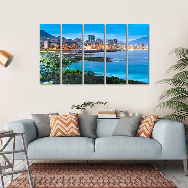 Coastline Of Antofagasta Canvas Wall Art-5 Horizontal-Gallery Wrap-22" x 12"-Tiaracle