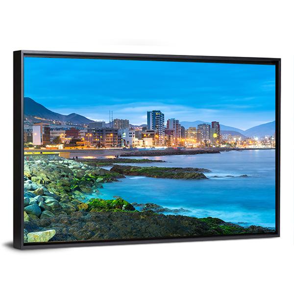 Coastline Of Antofagasta Canvas Wall Art-3 Horizontal-Gallery Wrap-25" x 16"-Tiaracle