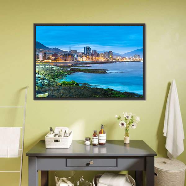 Coastline Of Antofagasta Canvas Wall Art-3 Horizontal-Gallery Wrap-25" x 16"-Tiaracle