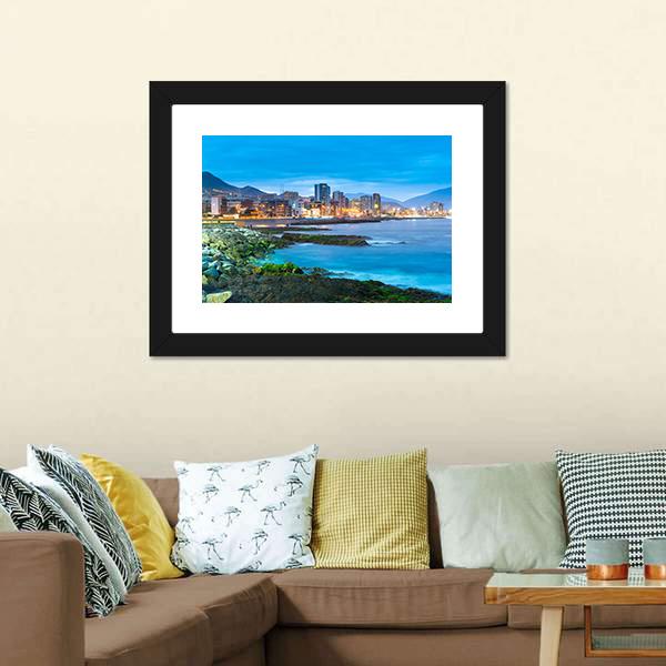 Coastline Of Antofagasta Canvas Wall Art-1 Piece-Framed Print-20" x 16"-Tiaracle