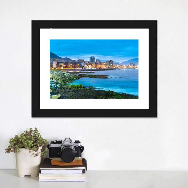 Coastline Of Antofagasta Panoramic Canvas Wall Art-1 Piece-36" x 12"-Tiaracle